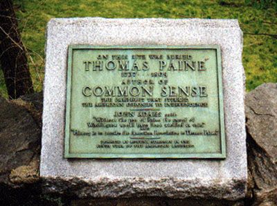 Thomas Paines Grave Marker