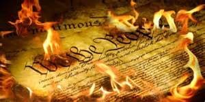 US Constitution Burning