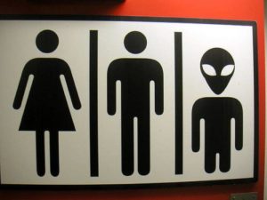 Transgender Bathroom Sign- Aliens