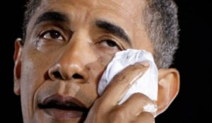 Obama tearing